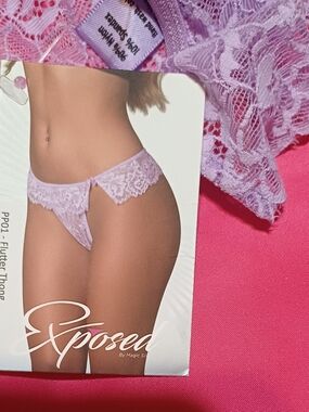 Lavender Lace Flutter Thong